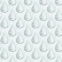 Seamless vector pattern with outline little drop