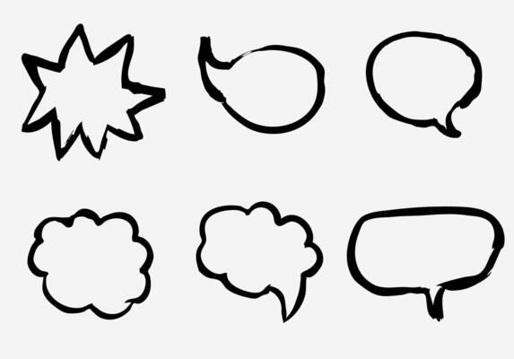 collection set of blank speech bubble balloon, think, speak, talk, text box, banner, flat, design, vector illustration