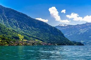 Clear transparent azure Lake Thun, Thunersee, Bern, Switzerland
