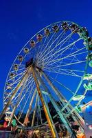 Ferris wheel in amusement park in Lausanne, Switzerland