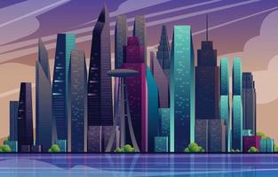 Skycrapper Background Concept vector