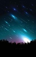 Meteor Shower Background Concept vector