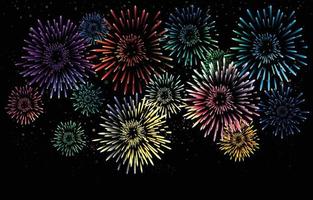 Firework Background Concept vector