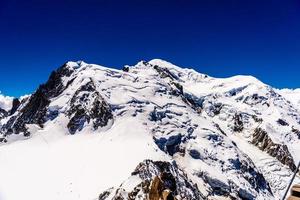 Snowy mountains Chamonix, Mont Blanc, Haute-Savoie, Alps, France photo