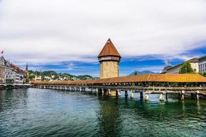 Chapel bridge in the center of Lucerne, Luzern, Switzerland photo