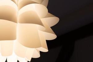 Modern chandelier, interior light close up photo