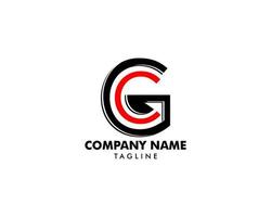 Initial Letter GC Logo Design vector