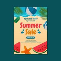 Summer Sale Poster Template vector