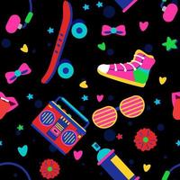 Retro 90s Seamless Background vector