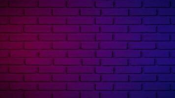 effet de diapositive de texture de mur de briques lumineuses au néon. vidéo résolution 4k.