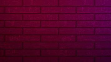 Neon light brick wall texture slide effect. footage 4K resolution. video