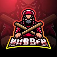 Robber mascot esport logo design vector