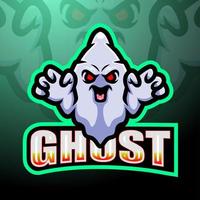 diseño de logotipo de esport de mascota de juego fantasma vector