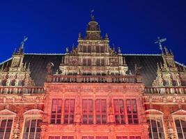 the city of Bremen at night photo