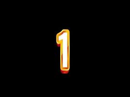 top ten countdown, neon light numbers from 10 to 1, 3d golden numbers appears on black background video