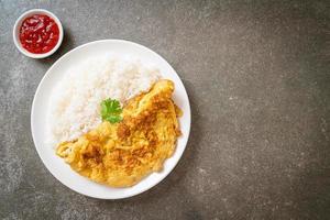 Omelet or Omelette with Rice photo