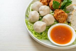 Boiled Fish Balls, Shrimp Balls and Chinese Fish Sausage photo