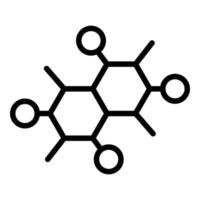 molecular vector line icon, school and education icon