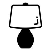 lamp vector glyph icon, school and education icon