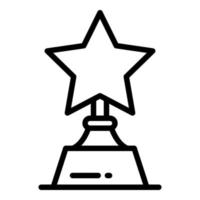 star trophy vector line icon, school and education icon