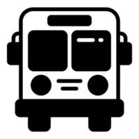 school bus vector glyph icon, school and education icon