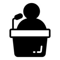 lecture vector glyph icon, school and education icon