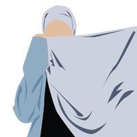 Beautiful Muslim woman wearing hijab vector