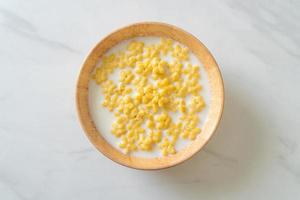 cereales con leche fresca foto
