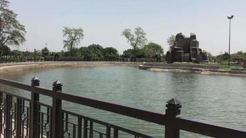 Outside area of Badshahi mosque at Walled city of Lahore in Punjab, Pakistan. Muslim prayer area video