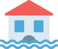 ilustración vectorial de inundación de la casa en un fondo. símbolos de calidad premium. iconos vectoriales para el concepto y el diseño gráfico. vector