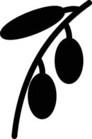 ilustración de vector de oliva en un fondo. símbolos de calidad premium. iconos vectoriales para concepto y diseño gráfico.
