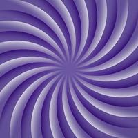 Ultra violet and white rotating hypnosis spiral. Optical illusion. Hypnotic psychedelic vector illustration. Twirl abstract background. Easy to edit design template.