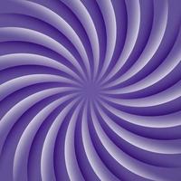 Ultra violet and white rotating hypnosis spiral. Optical illusion. Hypnotic psychedelic vector illustration. Twirl abstract background. Easy to edit design template.