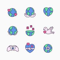 World Humanitarian Icons vector