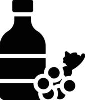 ilustración de vector de botella de vino en un fondo. símbolos de calidad premium. iconos vectoriales para concepto y diseño gráfico.