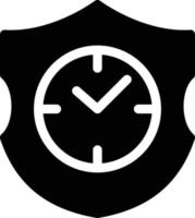 ilustración de vector de escudo de tiempo en un fondo. símbolos de calidad premium. iconos vectoriales para concepto y diseño gráfico.