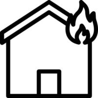 ilustración de vector de fuego de casa en un fondo. símbolos de calidad premium. iconos vectoriales para concepto y diseño gráfico.