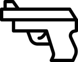 ilustración de vector de pistola en un fondo. símbolos de calidad premium. iconos vectoriales para concepto y diseño gráfico.