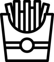 patatas fritas ilustración vectorial sobre un fondo. símbolos de calidad premium. iconos vectoriales para el concepto y el diseño gráfico. vector