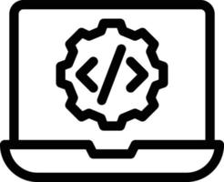laptop coding vector illustration on a background.Premium quality symbols.vector icons for concept and graphic design.