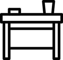 ilustración de vector de mesa en un fondo. símbolos de calidad premium. iconos vectoriales para concepto y diseño gráfico.