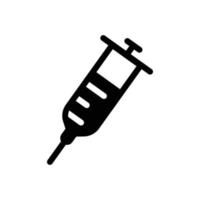 syringe icon. suitable for vaccine symbol, health. solid icon style. simple design editable. Design template vector