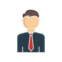 vector de icono de hombre de negocios. hombre con corbata. conveniente para el icono de negocios. estilo de icono plano. diseño simple editable. diseño simple ilustración