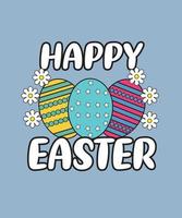 Happy Easter T-shirt Design. vector