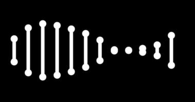 animação de DNA simples. ícone de desenho animado de sinal de dna em fundo transparente video