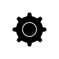 Gear icon. suitable for repair symbol, setting. solid icon style. simple design editable. Design template vector