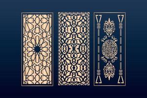 Decorative laser cut panels template with abstract texture.dxf geometric and floral laser cutting ,abstract cutting panels template islamic vector