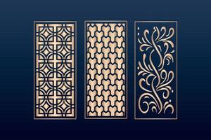 Decorative laser cut panels template with abstract texture.dxf geometric and floral laser cutting ,abstract cutting panels template islamic vector