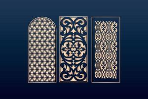 Decorative laser cut panels template with abstract texture.dxf geometric and floral laser cutting ,abstract cutting panels template islamic vector