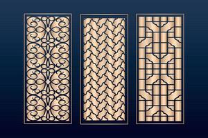 Decorative laser cut panels template with abstract texture.dxf geometric and floral laser cutting ,abstract cutting panels template islamic vector